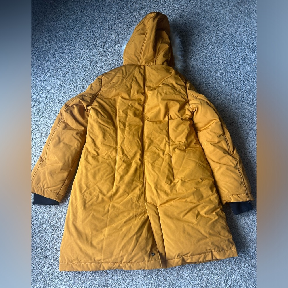 NWOT!!! Gorgeous Gold Heavyweight puffer midi jacket . Sz Medium. - Picture 8 of 13